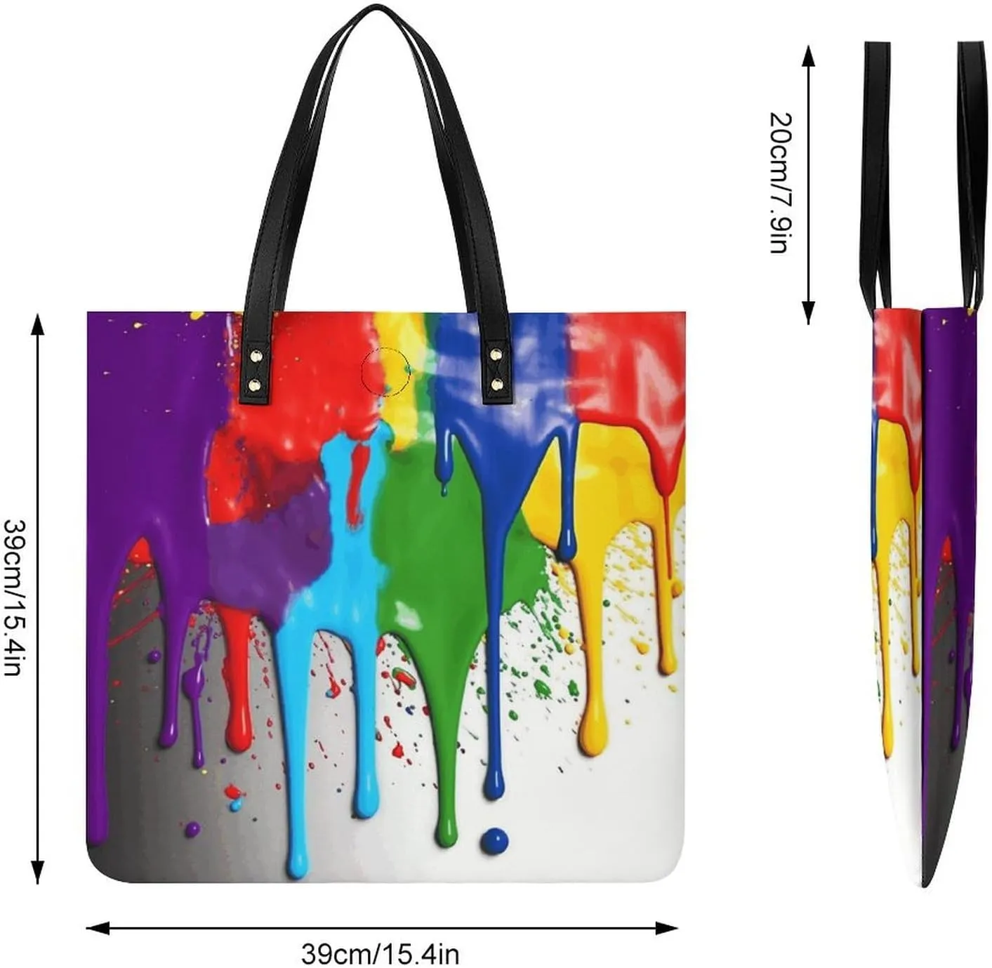 Leather Handbag for Women Tote Bag with Magnetic Buckle Boat Map Crossbody Bag Shoulder Bag