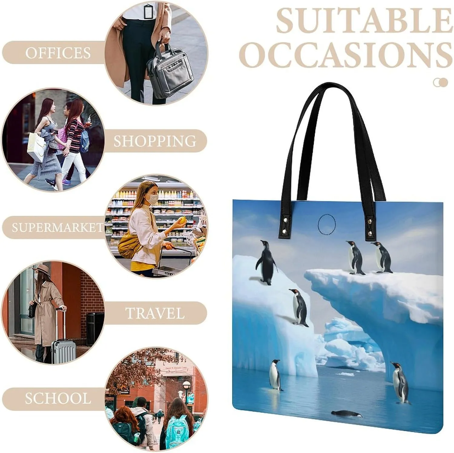 Leather Handbag for Women Tote Bag with Magnetic Buckle Boat Map Crossbody Bag Shoulder Bag