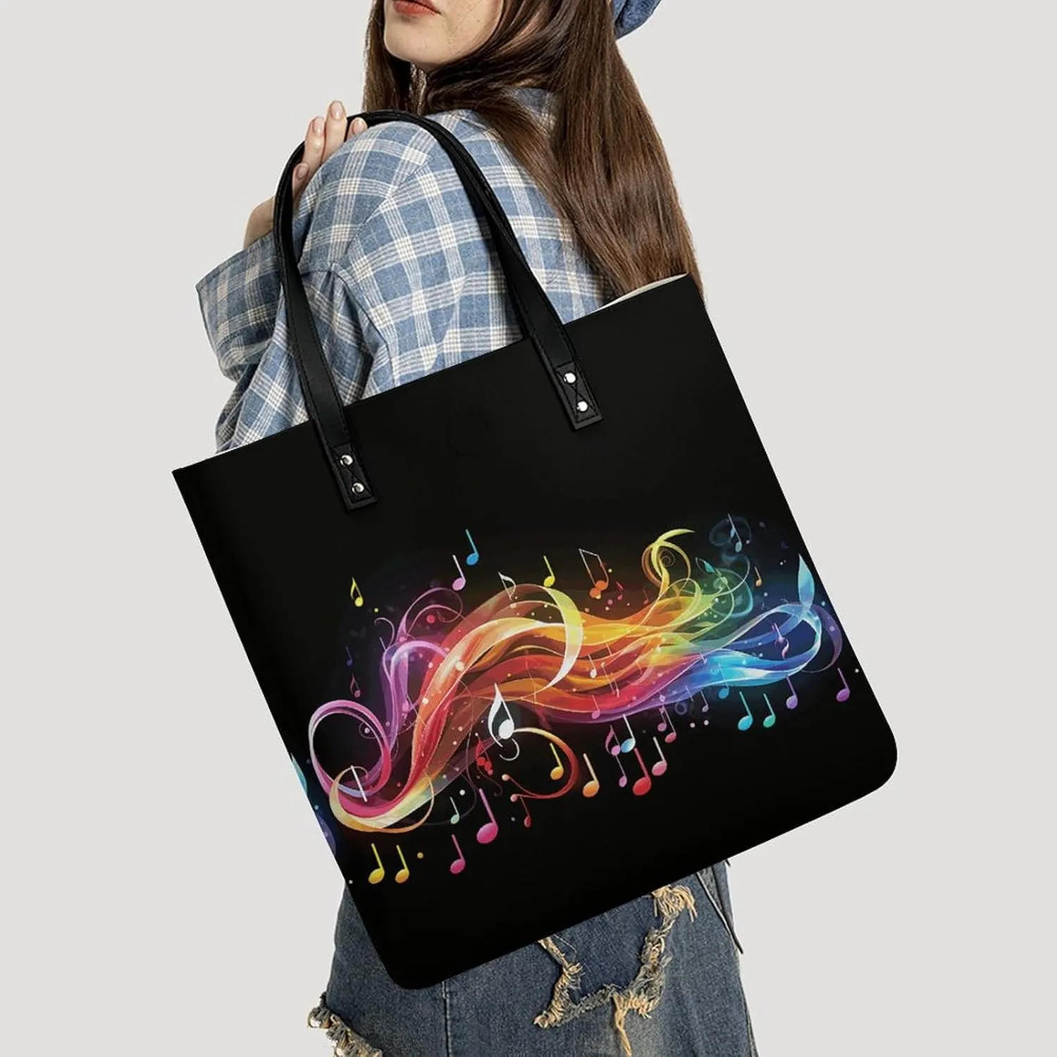 Leather Handbag for Women Tote Bag with Magnetic Buckle Cute Cockatiel Crossbody Bag Shoulder Bag