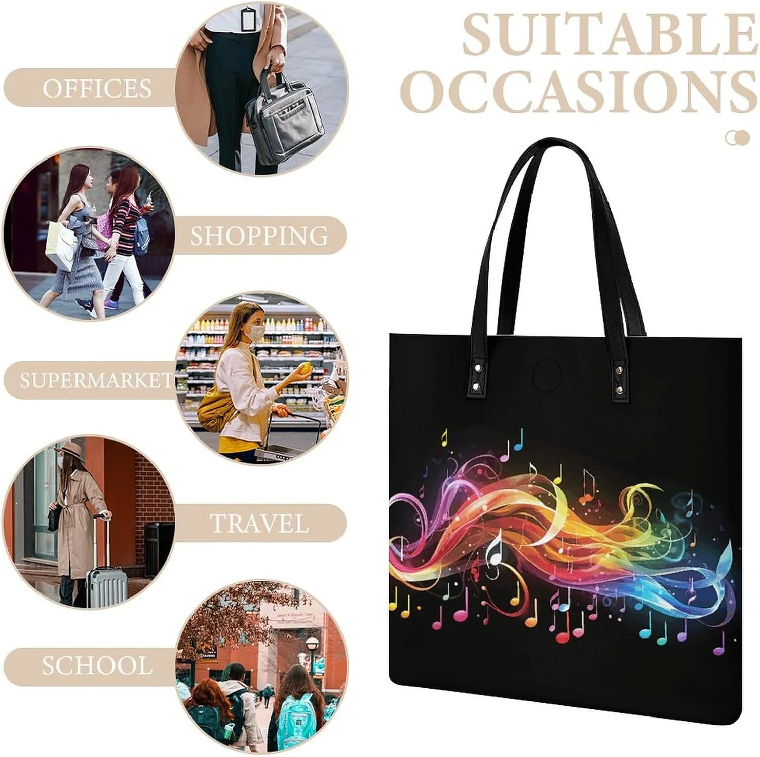 Leather Handbag for Women Tote Bag with Magnetic Buckle Cute Cockatiel Crossbody Bag Shoulder Bag