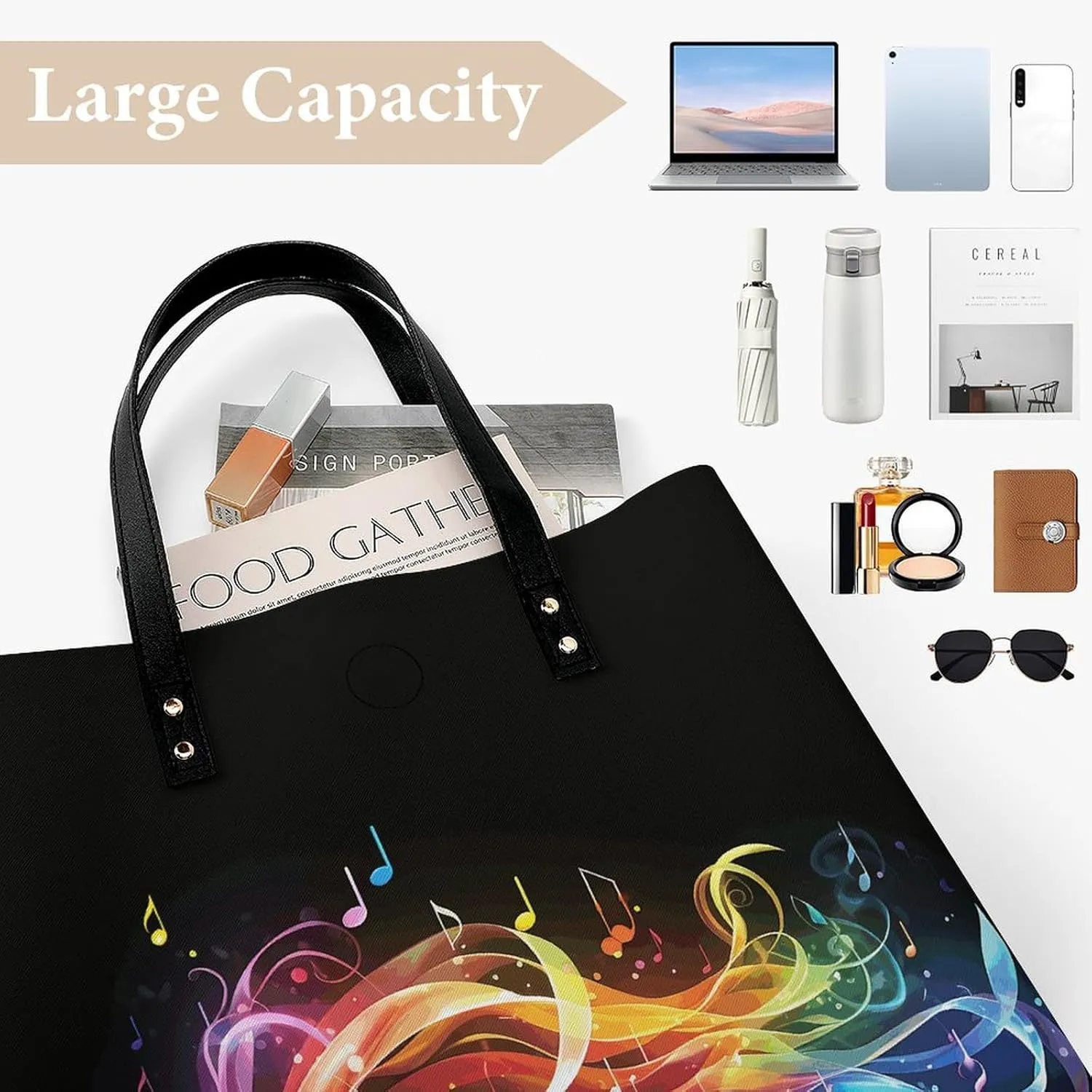 Leather Handbag for Women Tote Bag with Magnetic Buckle Cute Cockatiel Crossbody Bag Shoulder Bag