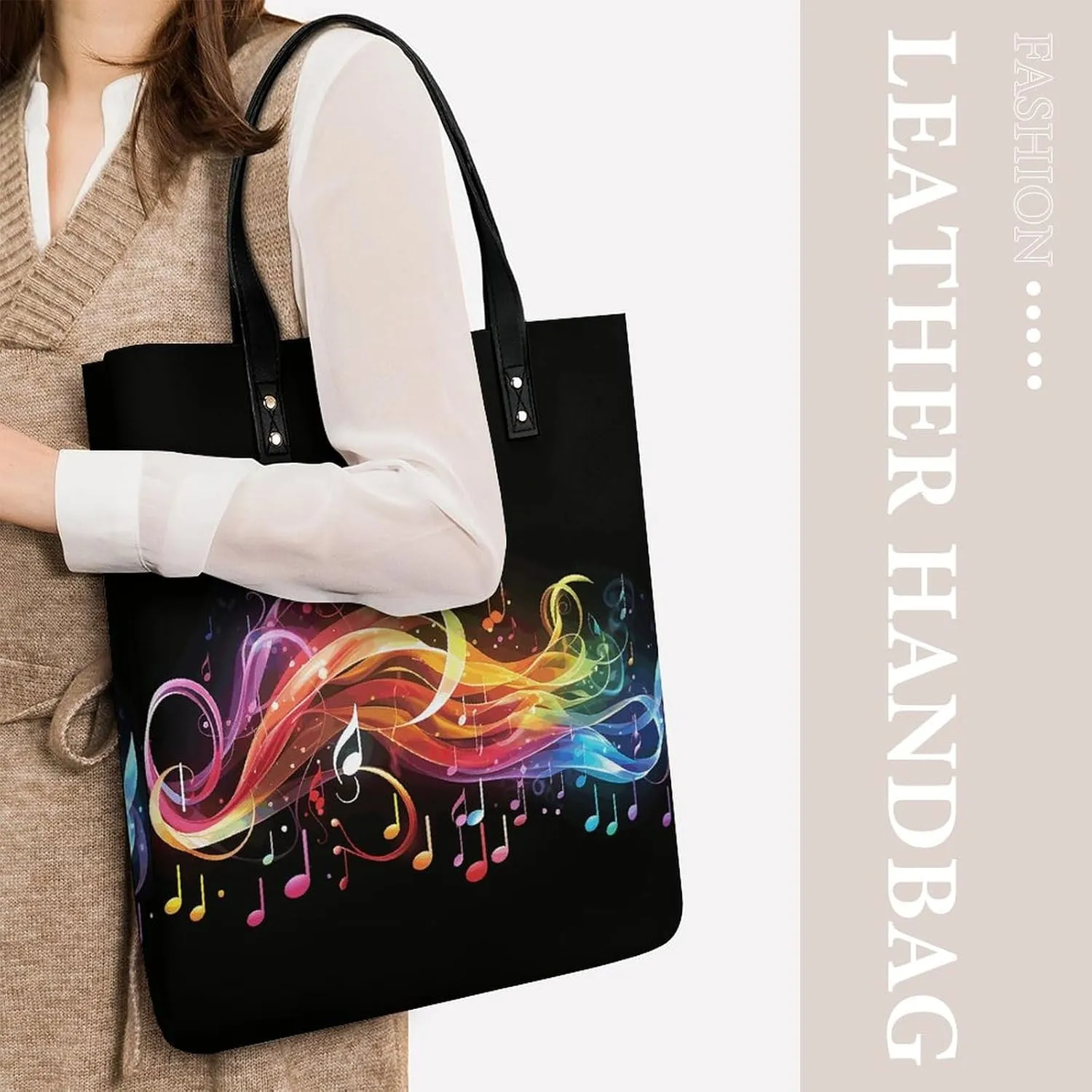 Leather Handbag for Women Tote Bag with Magnetic Buckle Cute Cockatiel Crossbody Bag Shoulder Bag