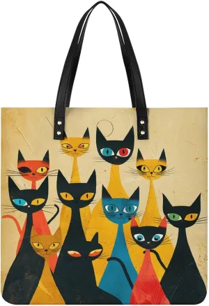 Leather Handbag for Women Tote Bag with Magnetic Buckle Cute Elephant_80395810 Crossbody Bag Shoulder Bags