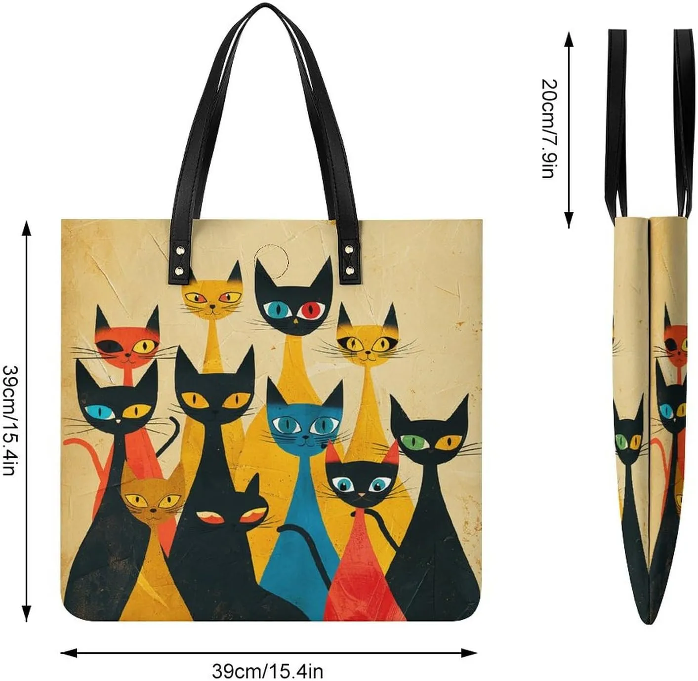 Leather Handbag for Women Tote Bag with Magnetic Buckle Cute Elephant_80395810 Crossbody Bag Shoulder Bags
