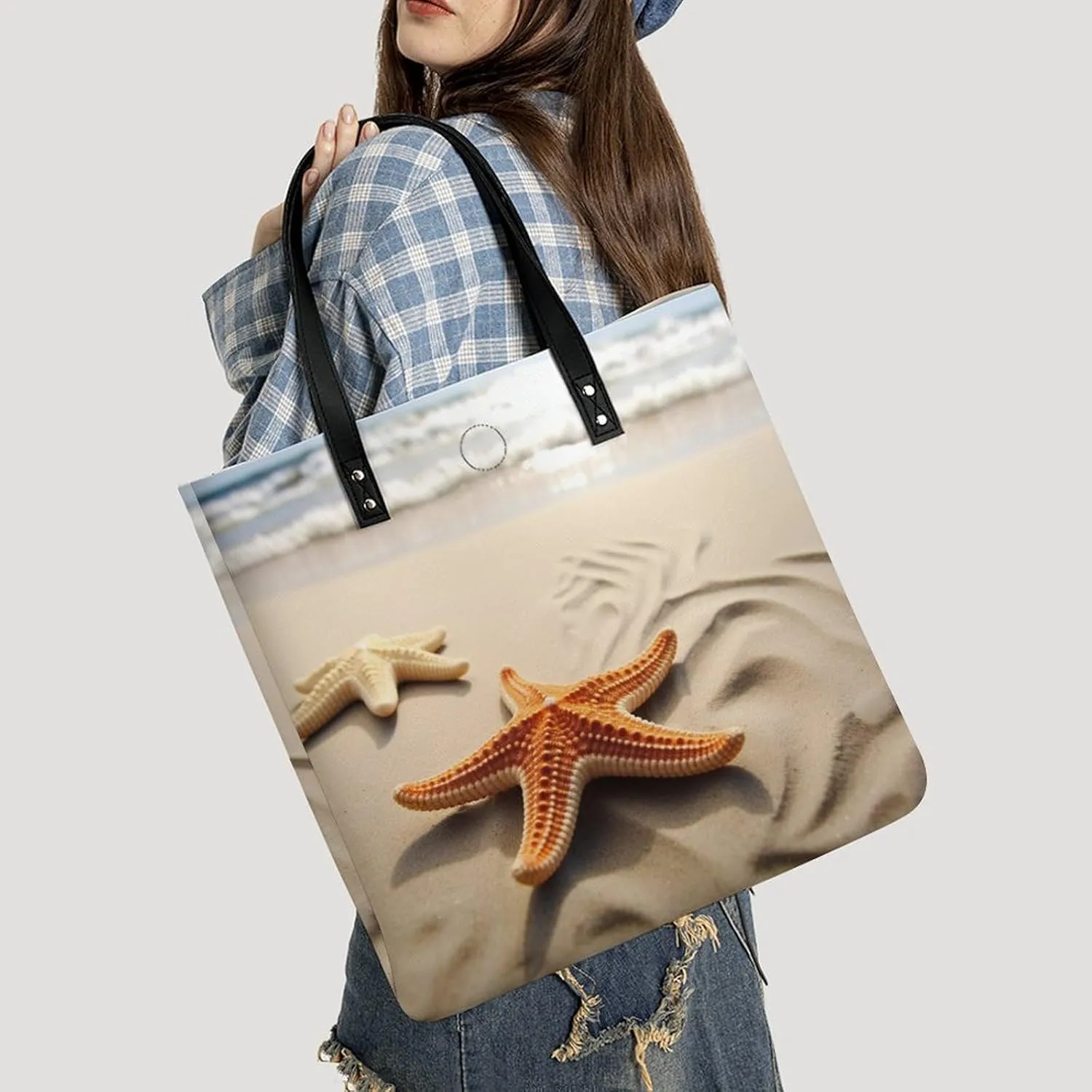 Leather Handbag for Women Tote Bag with Magnetic Buckle Cute Elephant_80395810 Crossbody Bag Shoulder Bags