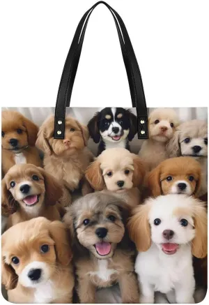 Leather Handbag for Women Tote Bag with Magnetic Buckle Cute Elephant_80395810 Crossbody Bag Shoulder Bags