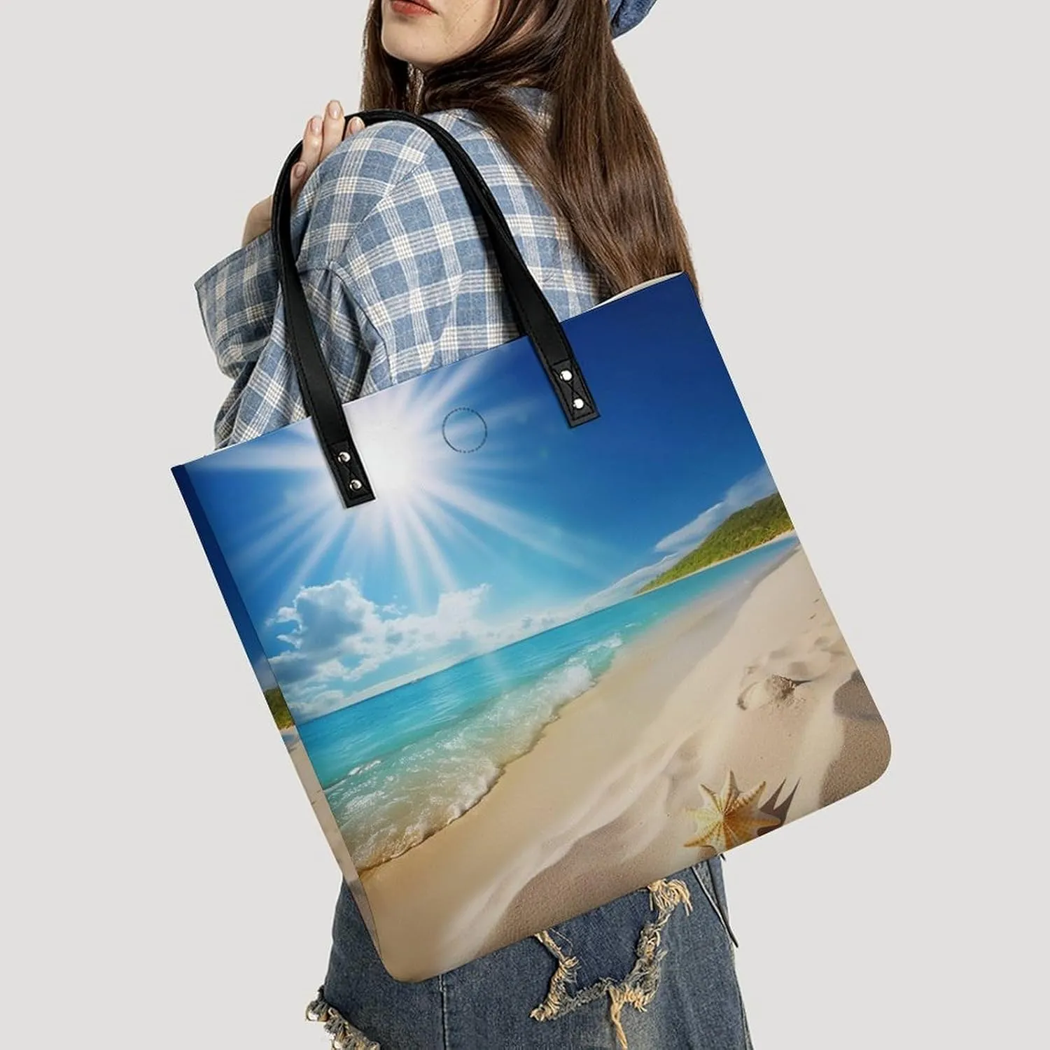 Leather Handbag for Women Tote Bag with Magnetic Buckle Cute Elephant_80395810 Crossbody Bag Shoulder Bags
