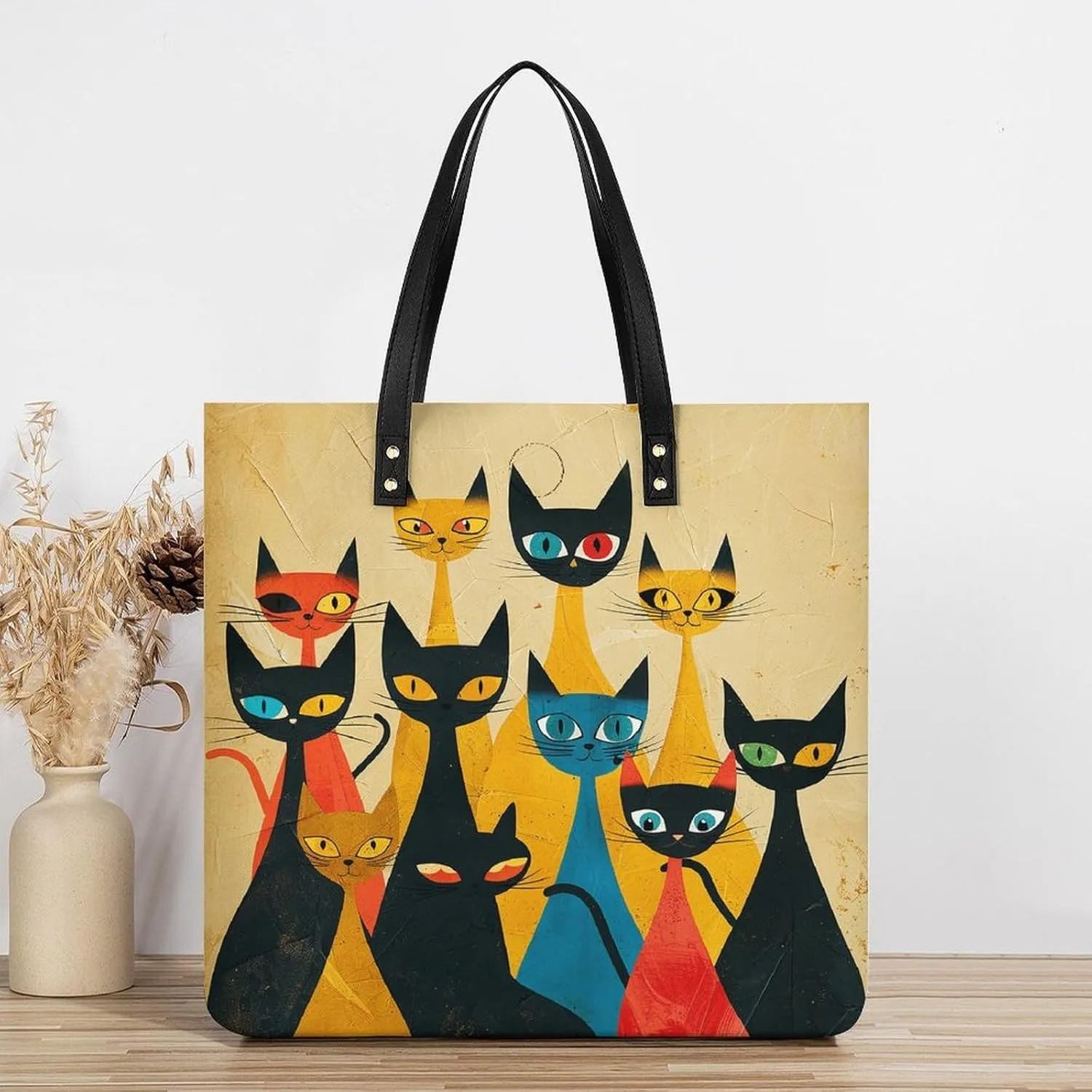 Leather Handbag for Women Tote Bag with Magnetic Buckle Cute Elephant_80395810 Crossbody Bag Shoulder Bags