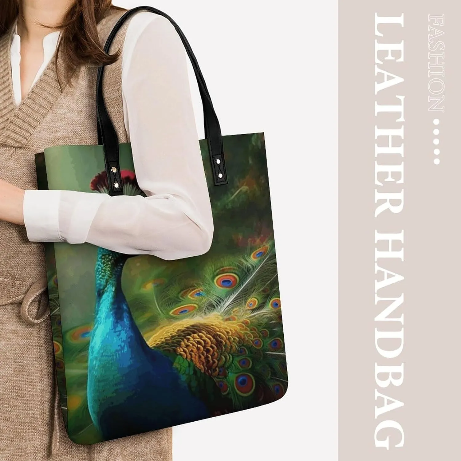 Leather Handbag for Women Tote Bag with Magnetic Buckle Cute Yellow Rubber Ducky Crossbody Bag Shoulder Bag