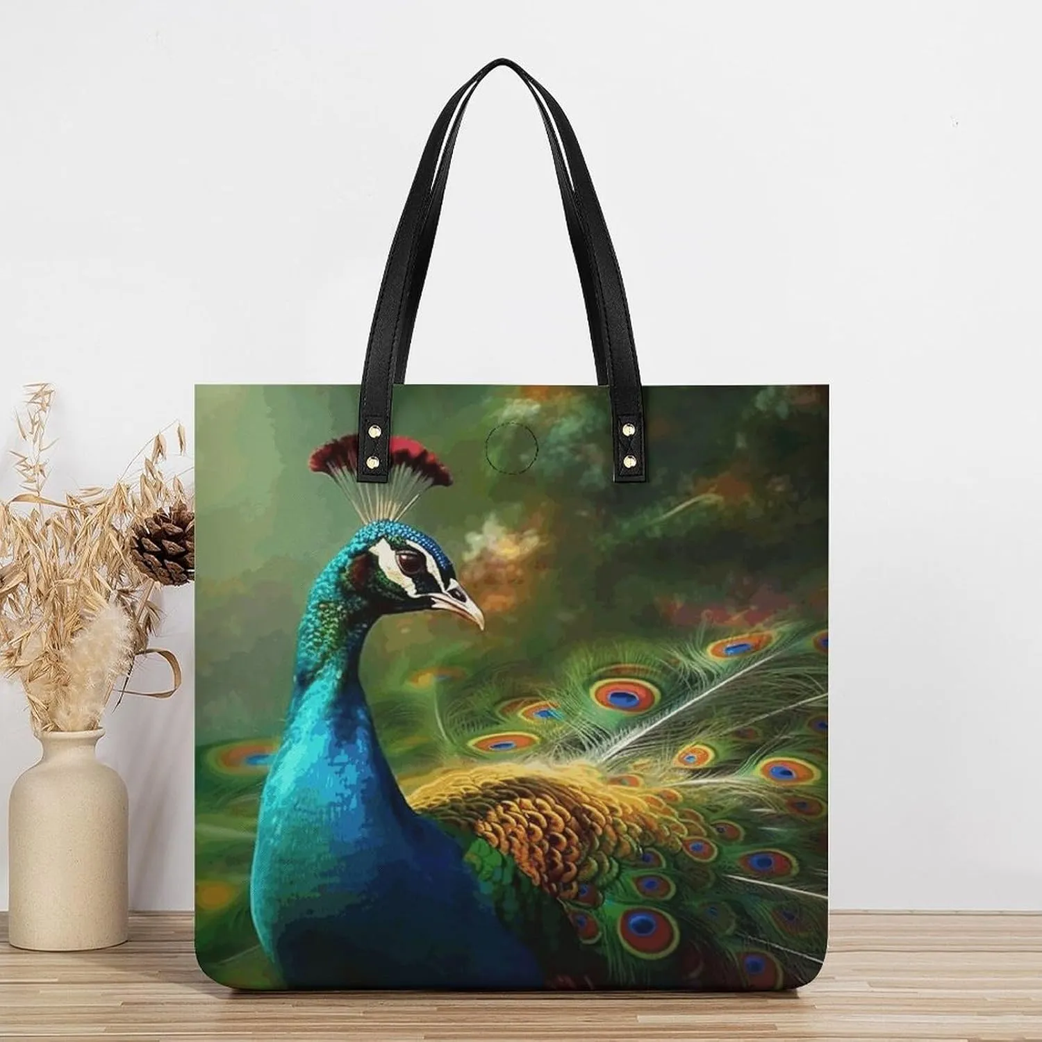 Leather Handbag for Women Tote Bag with Magnetic Buckle Cute Yellow Rubber Ducky Crossbody Bag Shoulder Bag