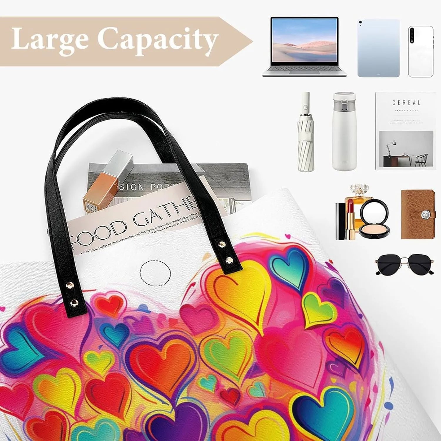 Leather Handbag for Women Tote Bag with Magnetic Buckle Dove Sun Art Crossbody Bag Shoulder Bags