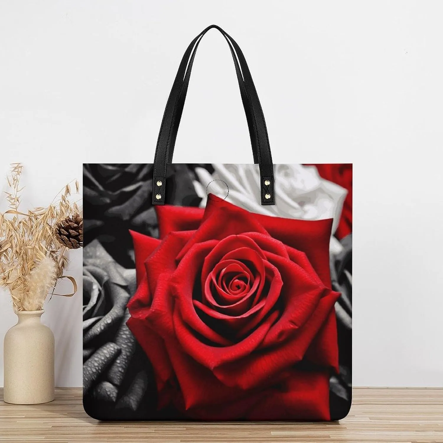 Leather Handbag for Women Tote Bag with Magnetic Buckle Egyptian Pyramids Crossbody Bag Shoulder Bags