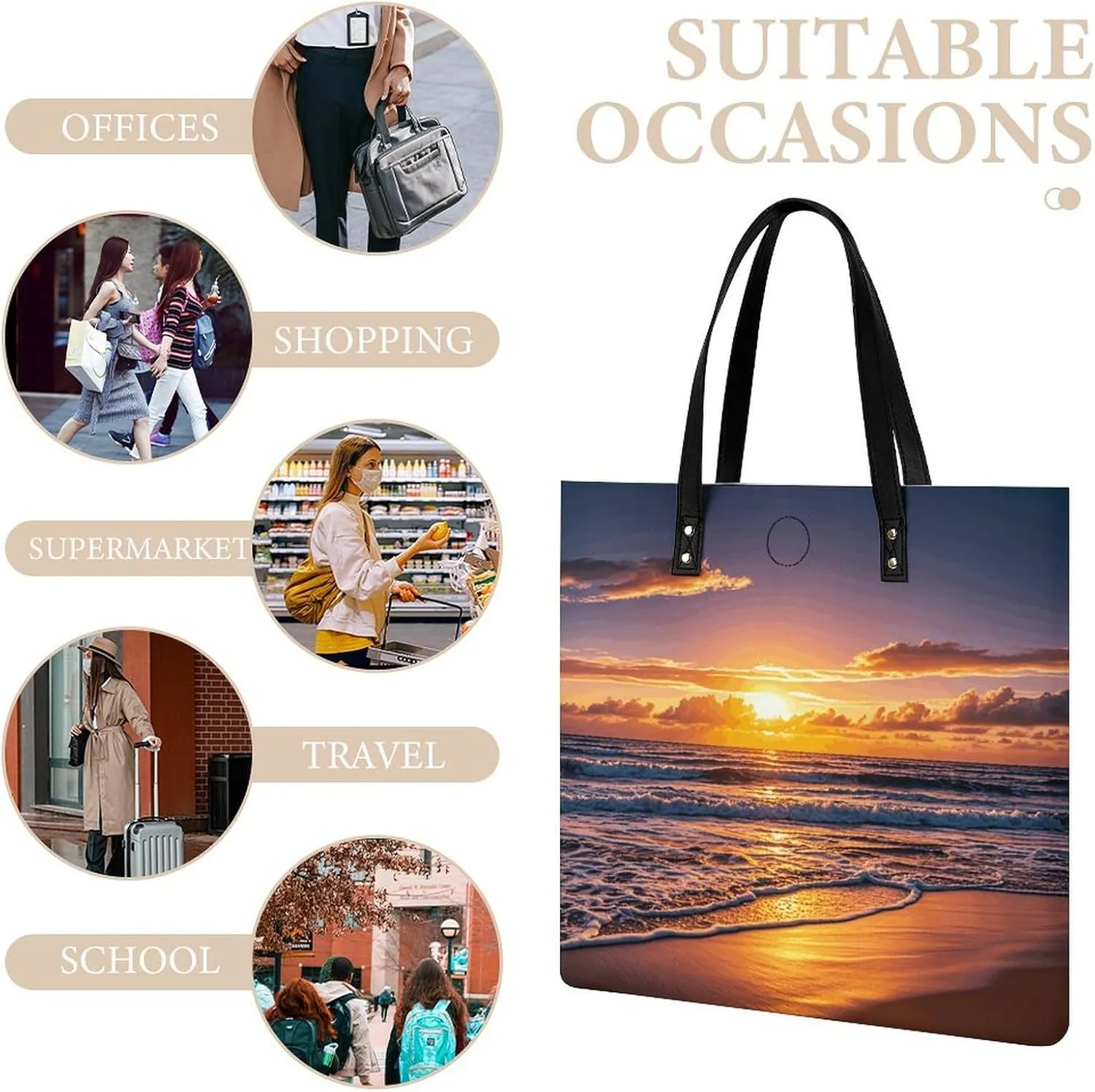 Leather Handbag for Women Tote Bag with Magnetic Buckle Egyptian Scarab Crossbody Bag Shoulder Bags