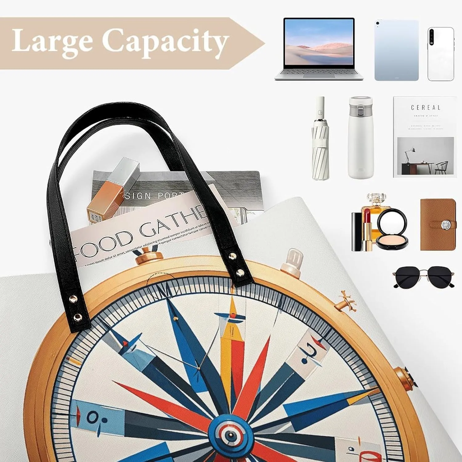 Leather Handbag for Women Tote Bag with Magnetic Buckle Egyptian Scarab Crossbody Bag Shoulder Bags