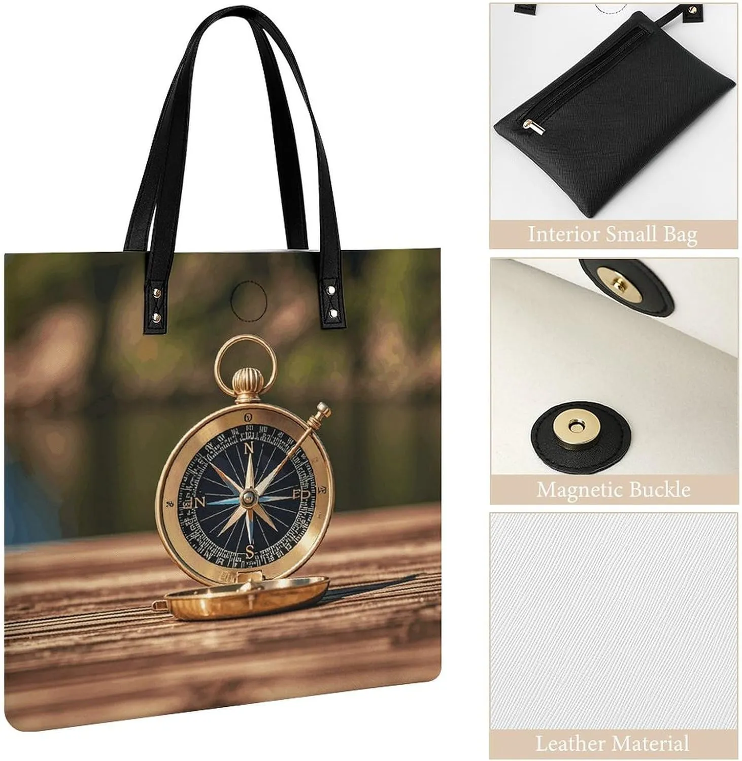 Leather Handbag for Women Tote Bag with Magnetic Buckle Explosion Firework 3D Crossbody Bag Shoulder Bags