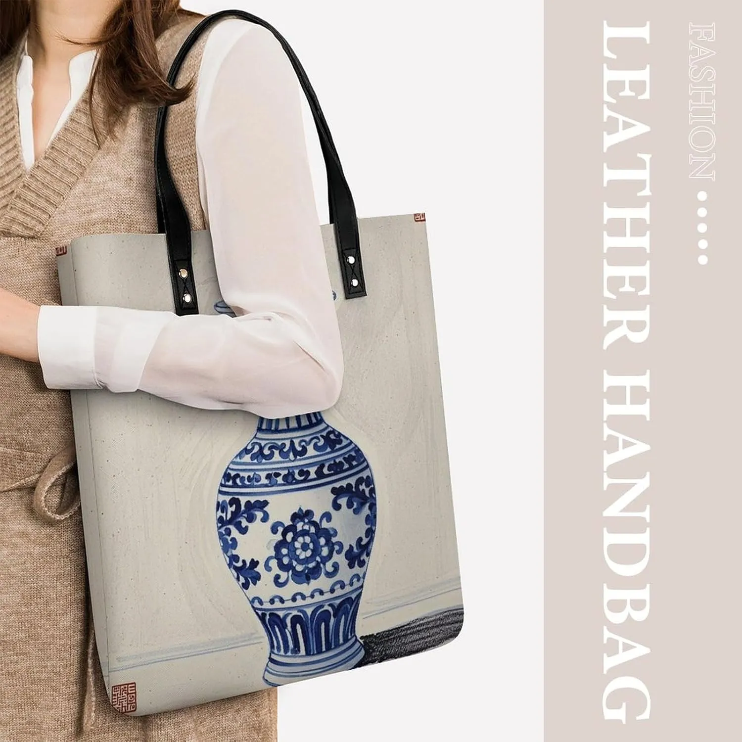 Leather Handbag for Women Tote Bag with Magnetic Buckle Flag of Mexico Crossbody Bag Shoulder Bags