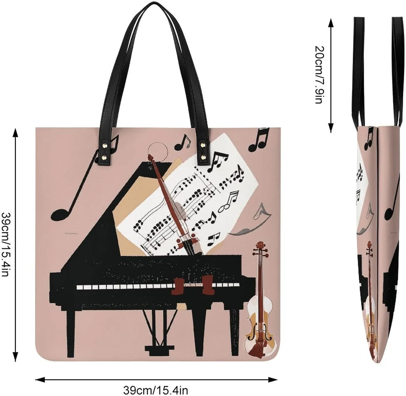 Leather Handbag for Women Tote Bag with Magnetic Buckle Flower Crossbody Bag Shoulder Bags