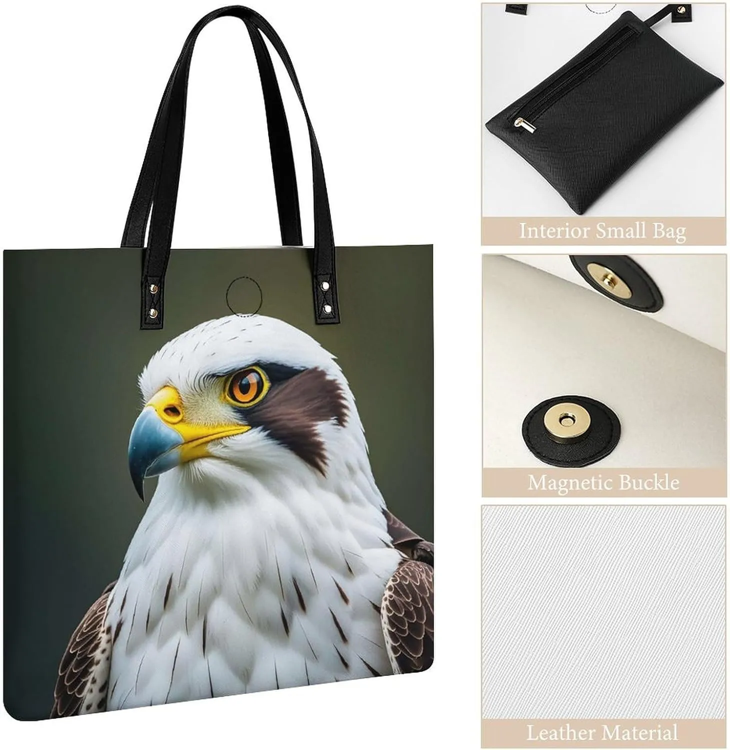 Leather Handbag for Women Tote Bag with Magnetic Buckle Flower Crossbody Bag Shoulder Bags