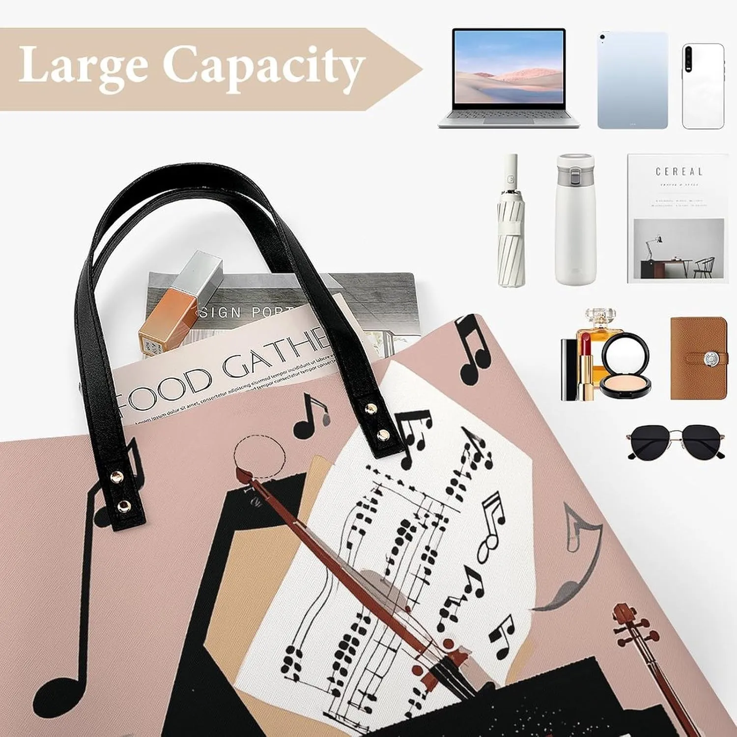 Leather Handbag for Women Tote Bag with Magnetic Buckle Flower Crossbody Bag Shoulder Bags