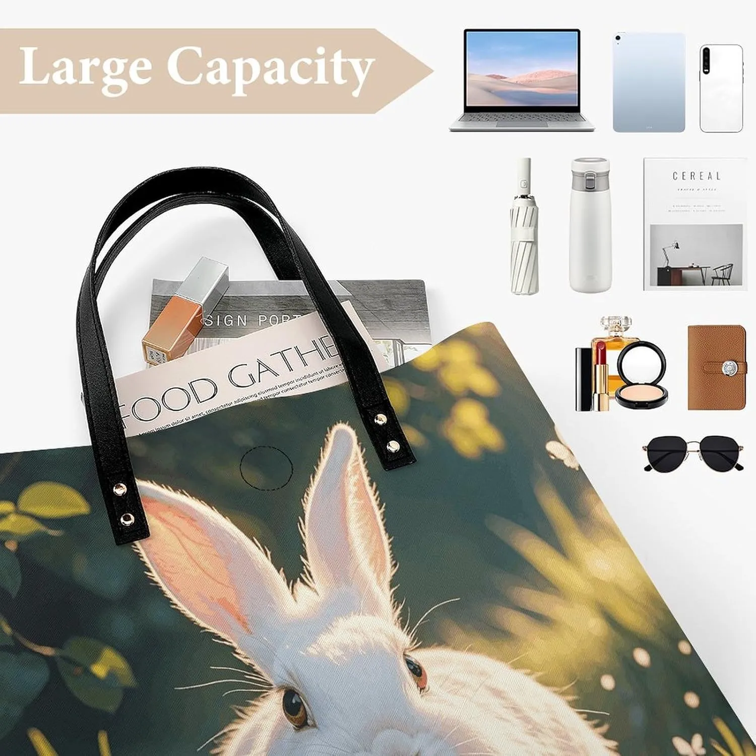 Leather Handbag for Women Tote Bag with Magnetic Buckle Hummingbirds Irises Flowers Crossbody Bag Shoulder Bags