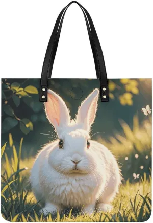 Leather Handbag for Women Tote Bag with Magnetic Buckle Hummingbirds Irises Flowers Crossbody Bag Shoulder Bags