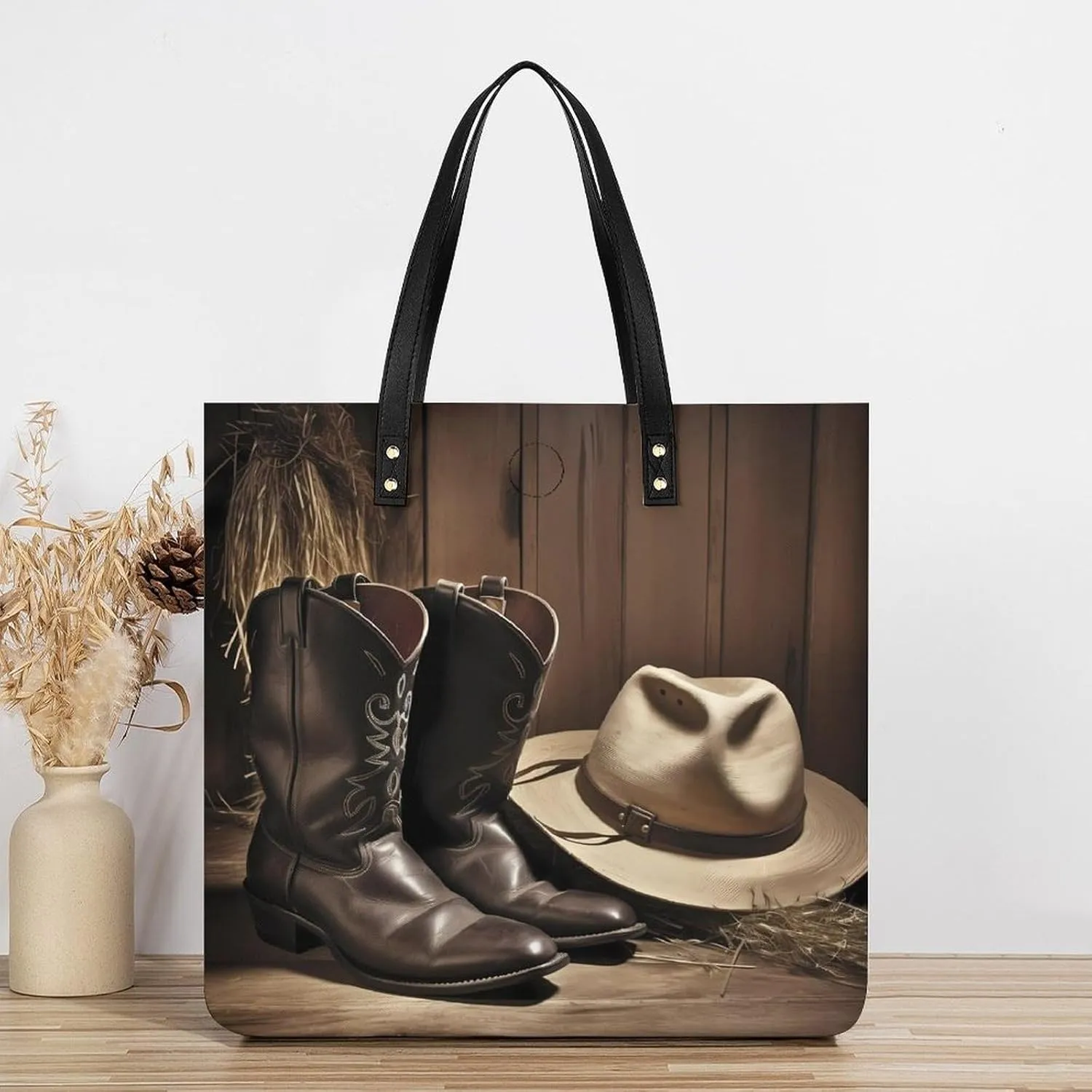 Leather Handbag for Women Tote Bag with Magnetic Buckle Hummingbirds Irises Flowers Crossbody Bag Shoulder Bags
