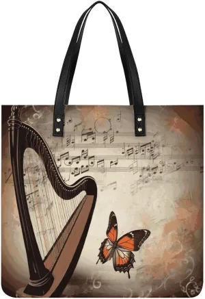 Leather Handbag for Women Tote Bag with Magnetic Buckle Kiwi Slice Crossbody Bag Shoulder Bag