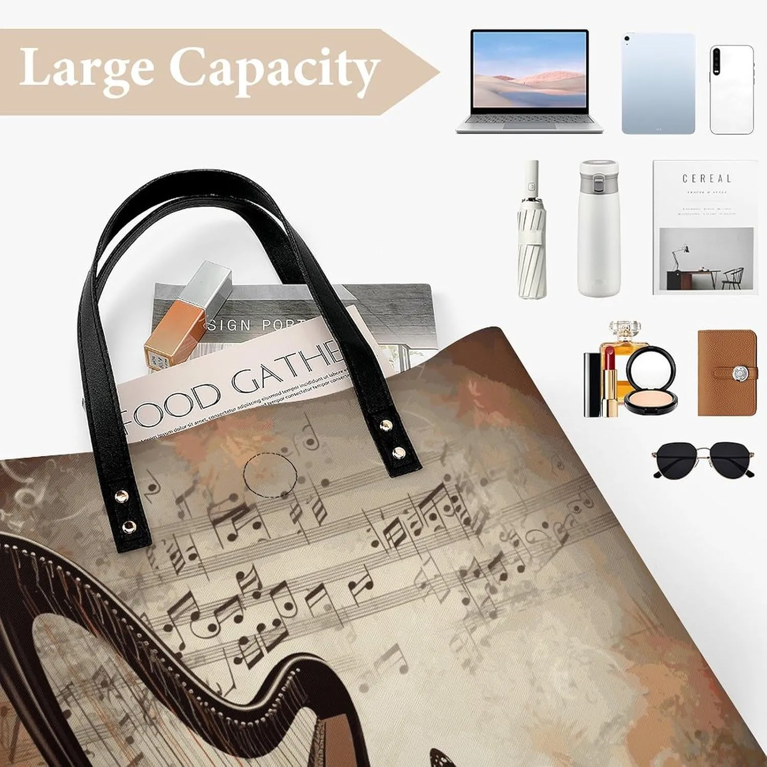 Leather Handbag for Women Tote Bag with Magnetic Buckle Kiwi Slice Crossbody Bag Shoulder Bag