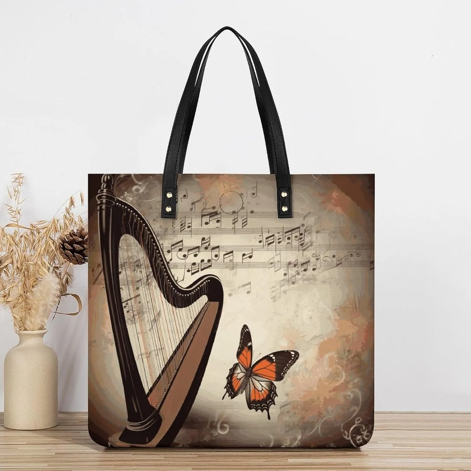 Leather Handbag for Women Tote Bag with Magnetic Buckle Kiwi Slice Crossbody Bag Shoulder Bag
