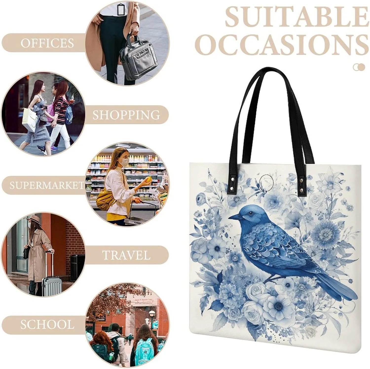 Leather Handbag for Women Tote Bag with Magnetic Buckle Louvre Museum in Paris Crossbody Bag Shoulder Bags