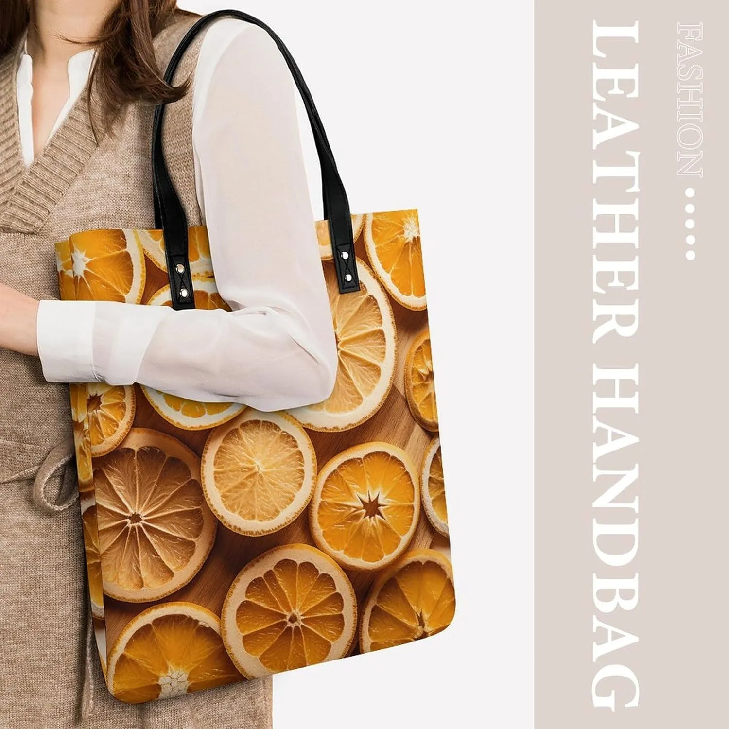 Leather Handbag for Women Tote Bag with Magnetic Buckle Louvre Museum in Paris Crossbody Bag Shoulder Bags