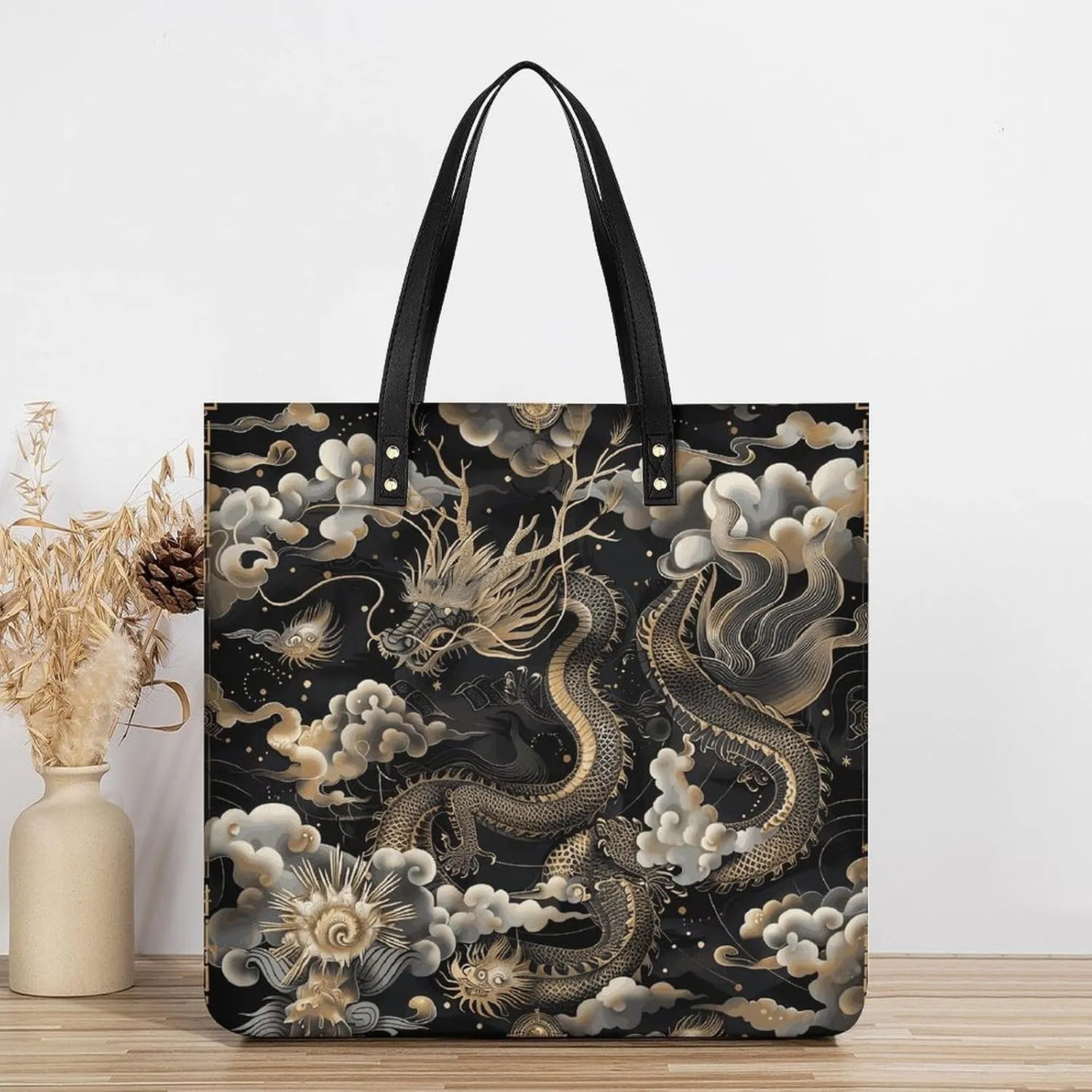 Leather Handbag for Women Tote Bag with Magnetic Buckle Monkey Lemur Cute Crossbody Bag Shoulder Bag