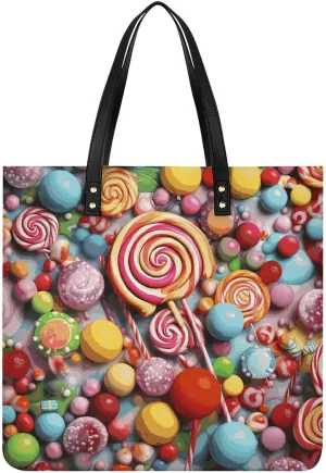 Leather Handbag for Women Tote Bag with Magnetic Buckle Monkey Lemur Cute Crossbody Bag Shoulder Bag