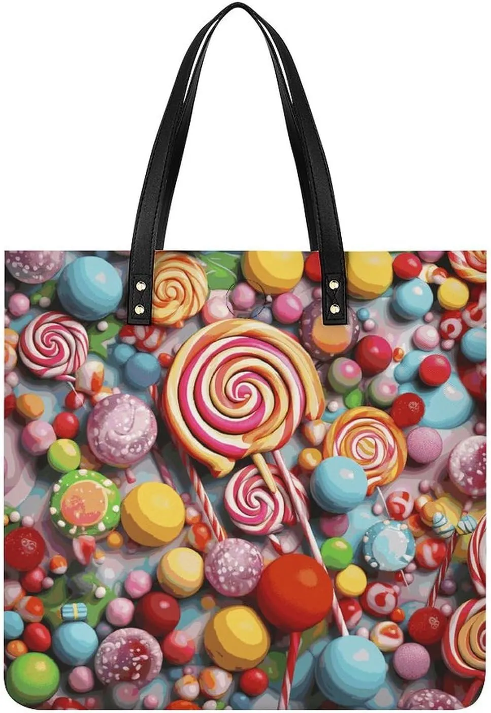 Leather Handbag for Women Tote Bag with Magnetic Buckle Monkey Lemur Cute Crossbody Bag Shoulder Bag