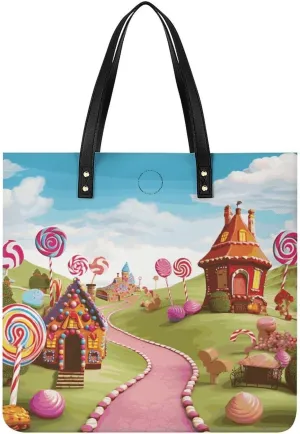 Leather Handbag for Women Tote Bag with Magnetic Buckle Monkey Lemur Cute Crossbody Bag Shoulder Bag