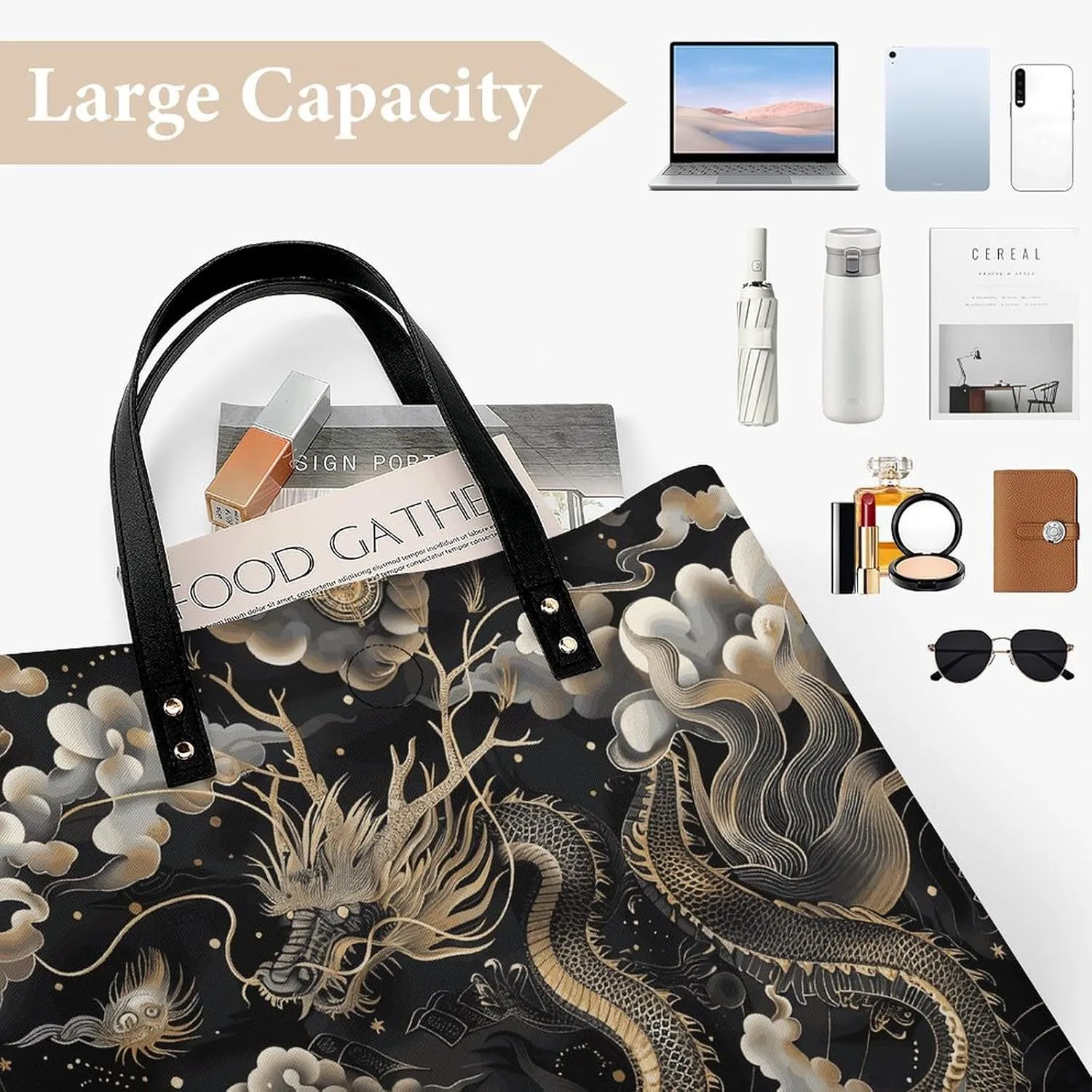 Leather Handbag for Women Tote Bag with Magnetic Buckle Monkey Lemur Cute Crossbody Bag Shoulder Bag