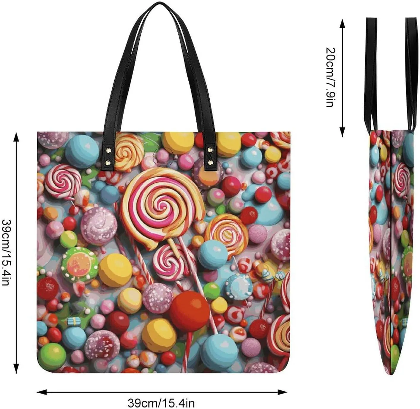 Leather Handbag for Women Tote Bag with Magnetic Buckle Monkey Lemur Cute Crossbody Bag Shoulder Bag