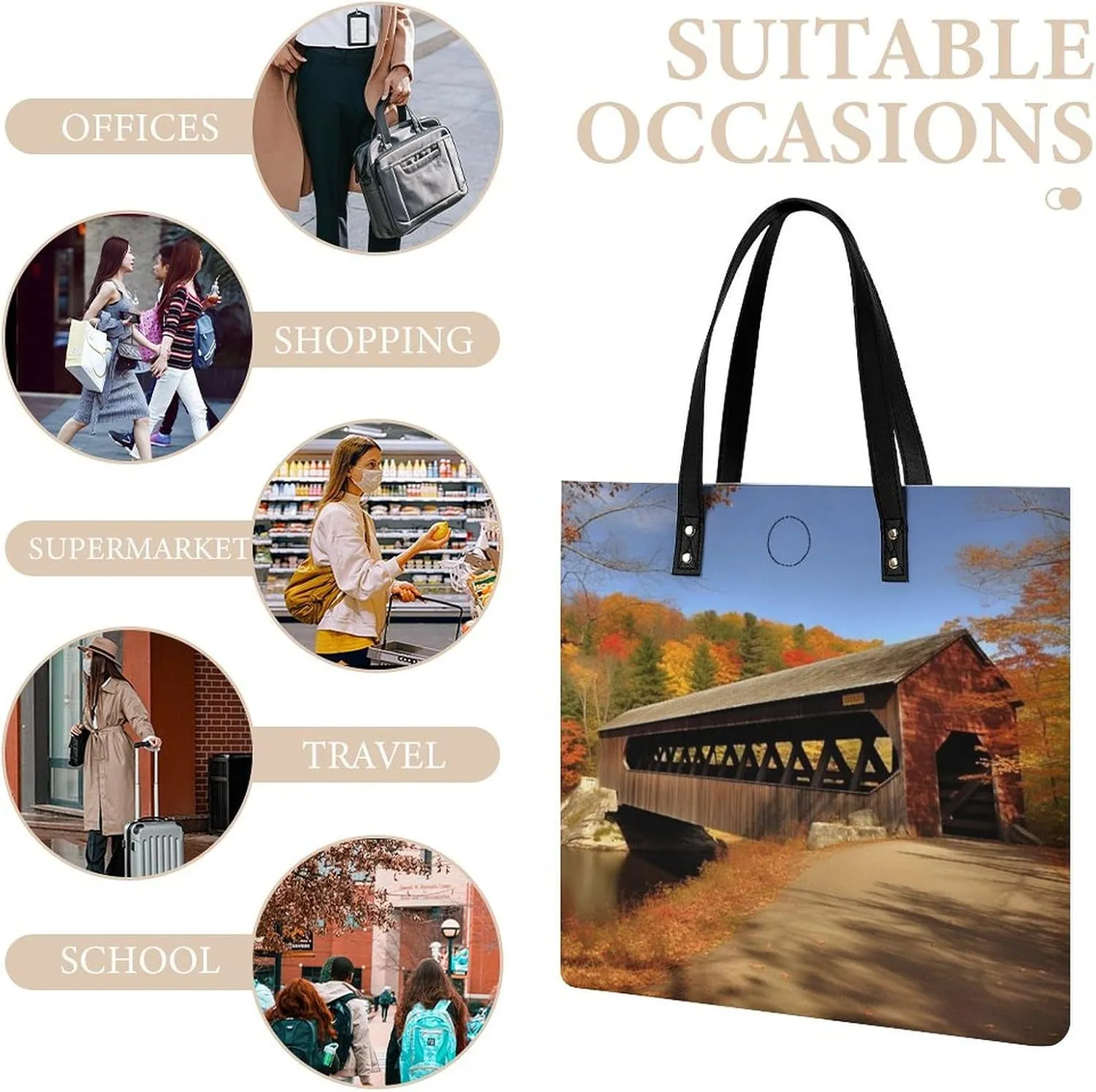 Leather Handbag for Women Tote Bag with Magnetic Buckle Patriotic Old Red Truck Crossbody Bag Shoulder Bag