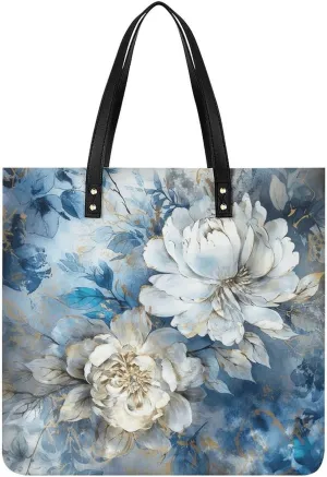 Leather Handbag for Women Tote Bag with Magnetic Buckle Peacock Pattern Crossbody Bag Shoulder Bag