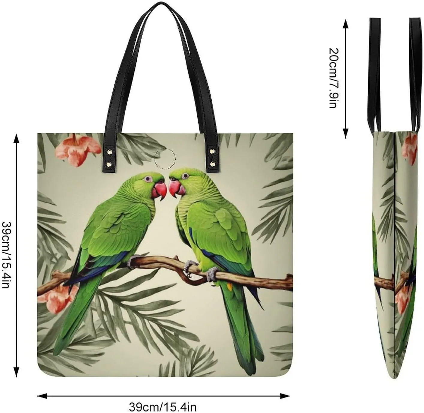 Leather Handbag for Women Tote Bag with Magnetic Buckle Peacock Pattern Crossbody Bag Shoulder Bag
