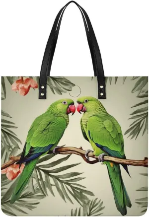 Leather Handbag for Women Tote Bag with Magnetic Buckle Peacock Pattern Crossbody Bag Shoulder Bag