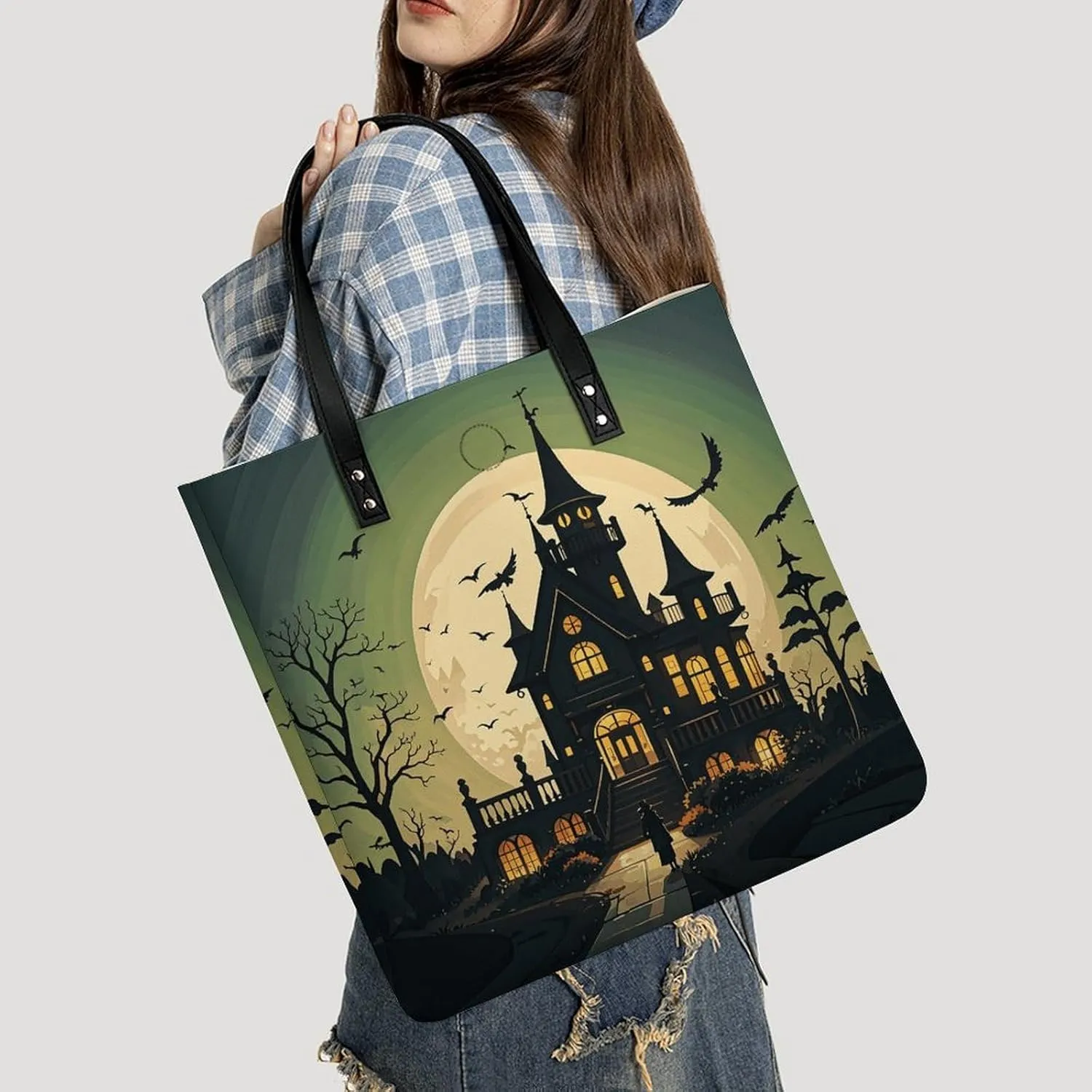 Leather Handbag for Women Tote Bag with Magnetic Buckle Pickleball Balls Colors Crossbody Bag Shoulder Bags