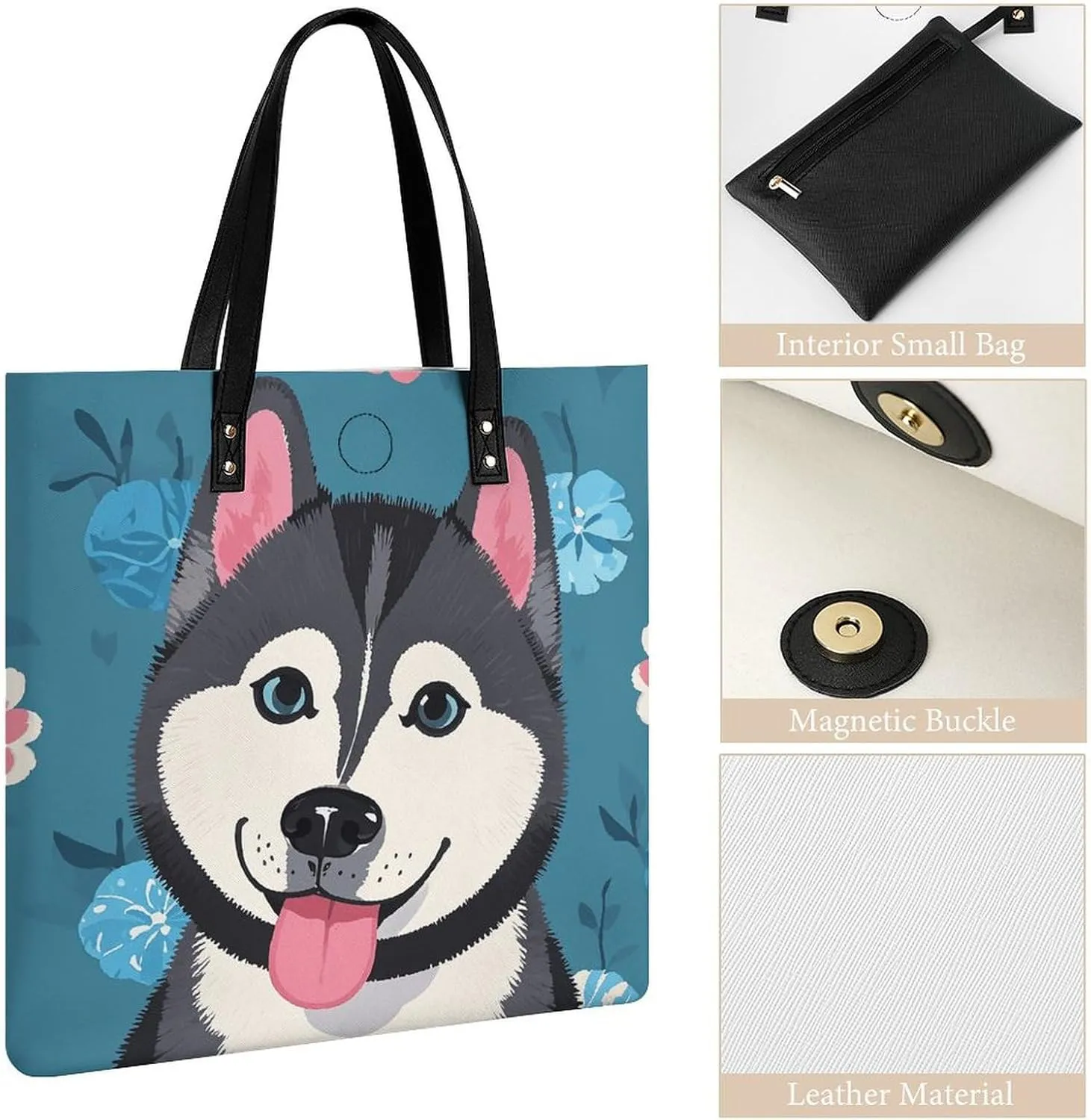 Leather Handbag for Women Tote Bag with Magnetic Buckle Pickleball Balls Colors Crossbody Bag Shoulder Bags