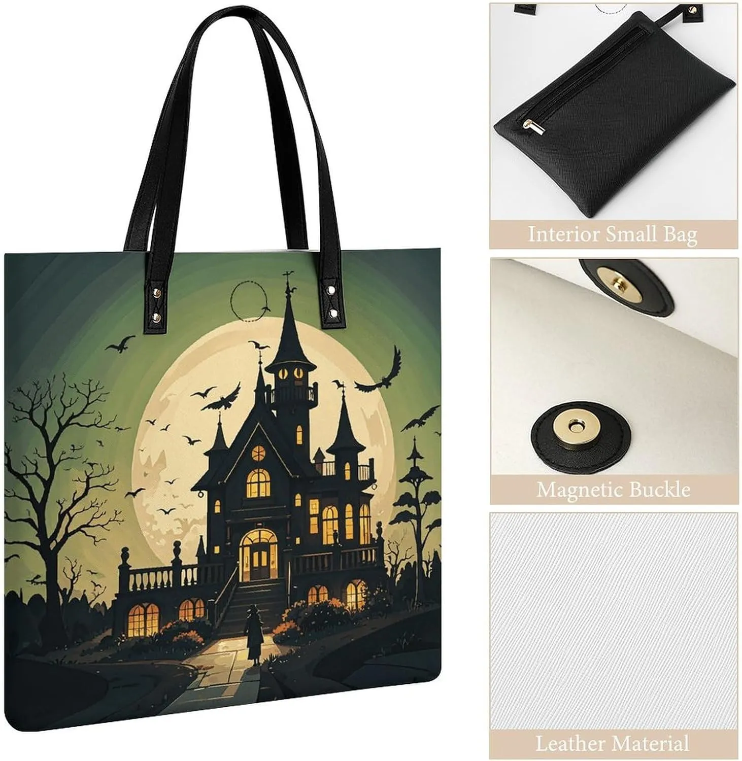Leather Handbag for Women Tote Bag with Magnetic Buckle Pickleball Balls Colors Crossbody Bag Shoulder Bags