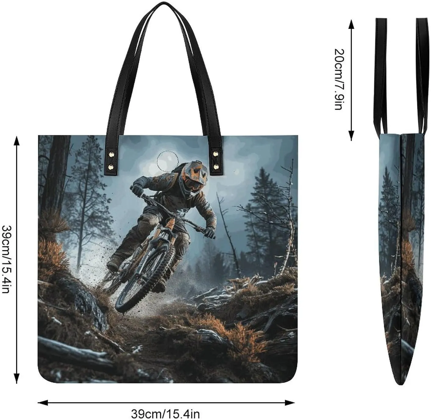 Leather Handbag for Women Tote Bag with Magnetic Buckle Pomeranian Dog Crossbody Bag Shoulder Bag