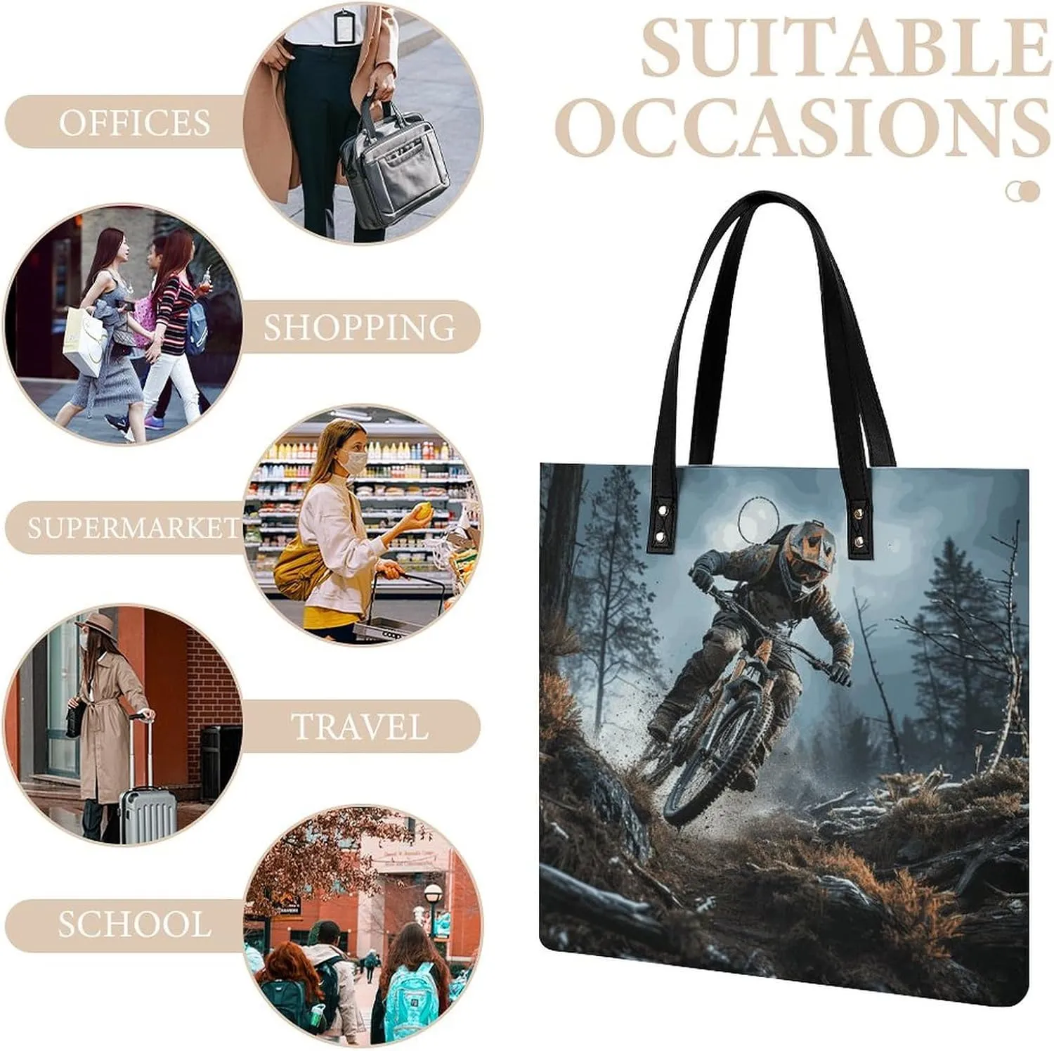 Leather Handbag for Women Tote Bag with Magnetic Buckle Pomeranian Dog Crossbody Bag Shoulder Bag