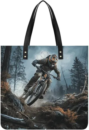 Leather Handbag for Women Tote Bag with Magnetic Buckle Pomeranian Dog Crossbody Bag Shoulder Bag