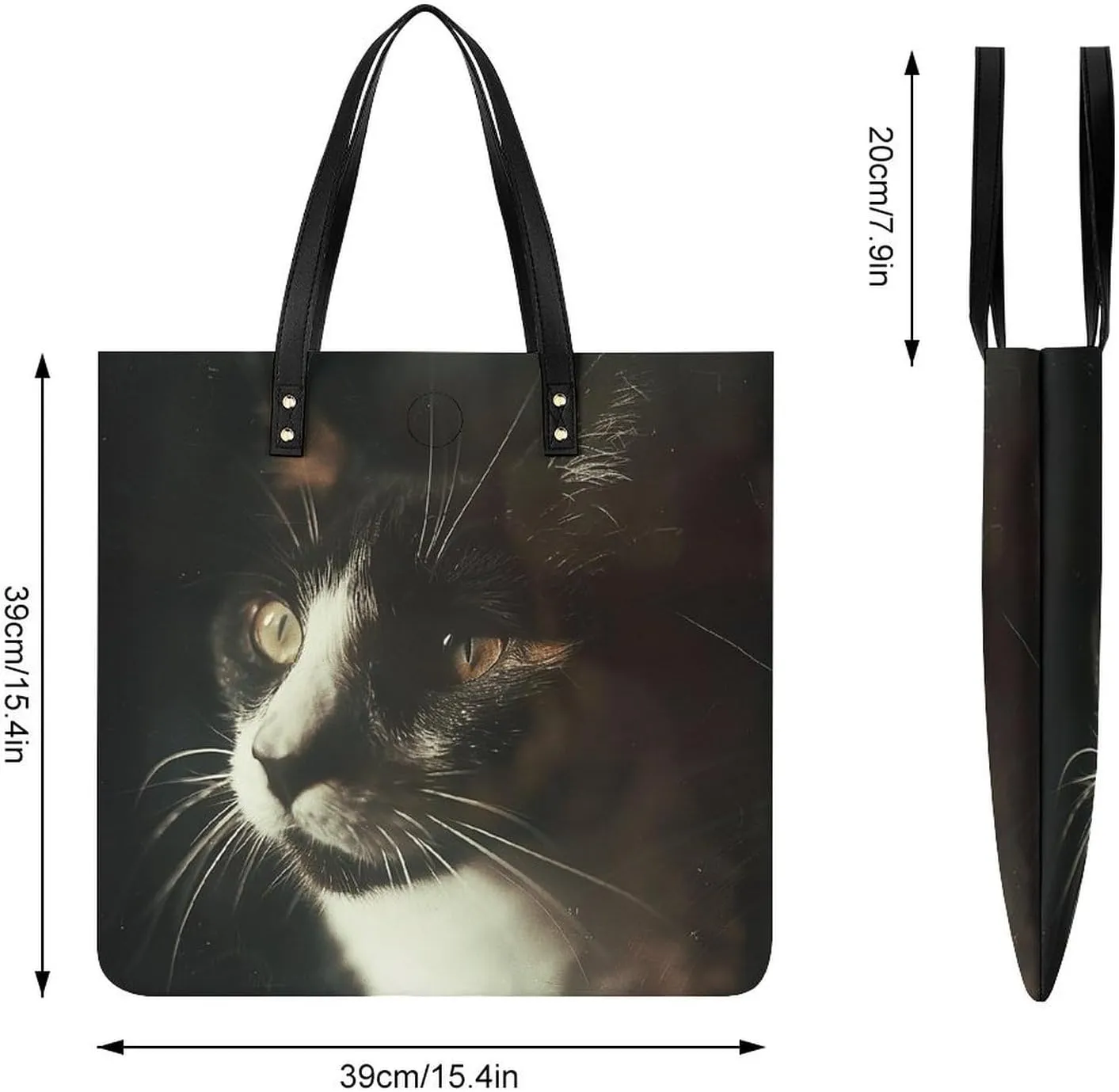 Leather Handbag for Women Tote Bag with Magnetic Buckle Red Black Plate Crossbody Bag Shoulder Bag