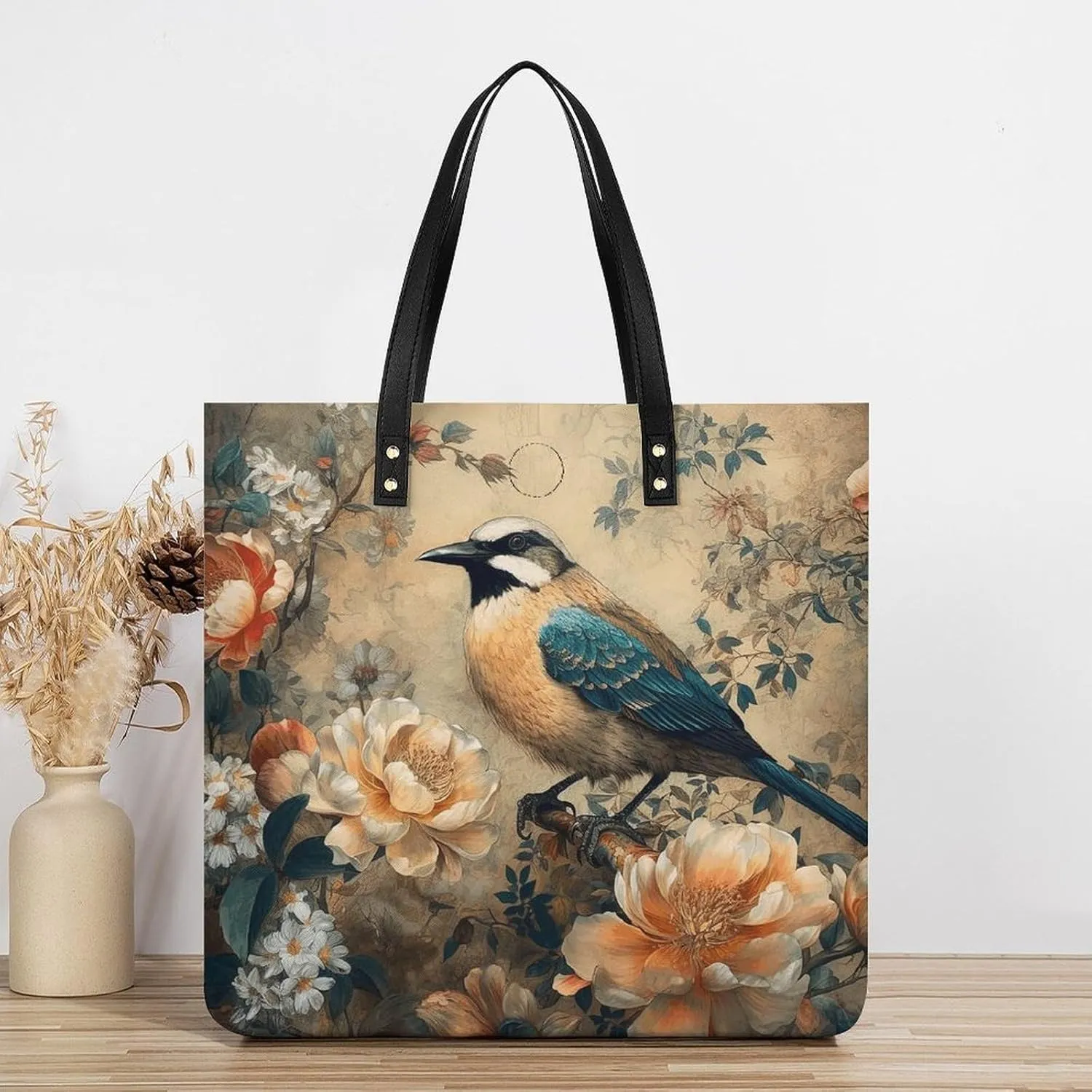 Leather Handbag for Women Tote Bag with Magnetic Buckle Rocks And Pebbles Crossbody Bag Shoulder Bags