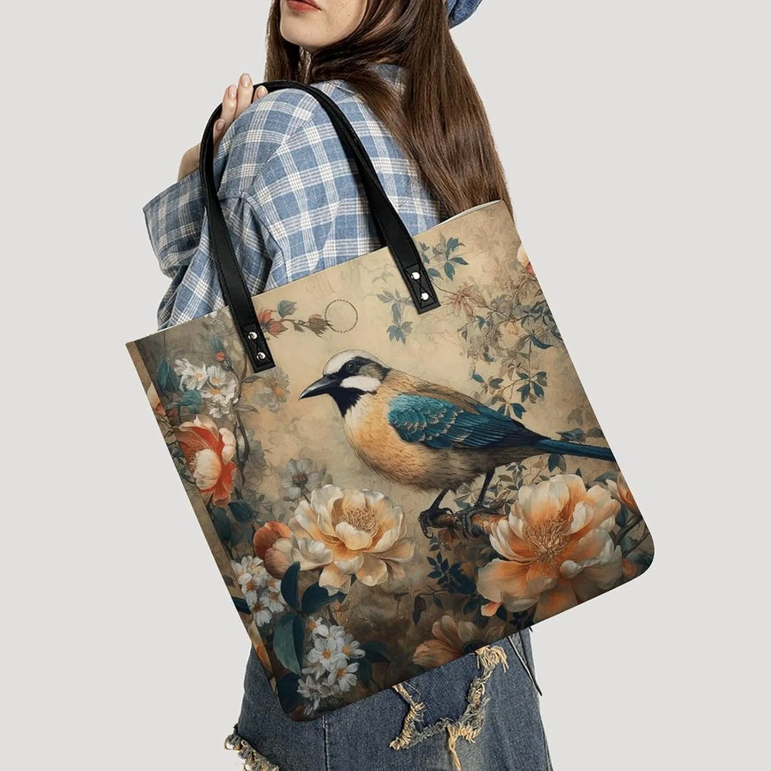 Leather Handbag for Women Tote Bag with Magnetic Buckle Rocks And Pebbles Crossbody Bag Shoulder Bags